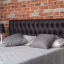 Ver imagem 2 de CABECEIRA PAINEL VINTAGE CORINO MARROM QUEEN 160 X 60 RBL