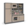 Cozinha Infantil Diana Completa Com Refrigerador Meninas Mdf CASA JD MÓVEIS CINZA - 1