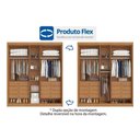 Ver imagem 5 de Guarda Roupa Casal 5 Portas Bari Cinamomo/Of White Conquista