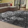 Tapete Retangular Peludo para Quarto e Sala 200x240 Cinza Casen - 3