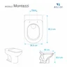 Assento Sanitario Poliester Montezzi Branco para vaso Belize - 2