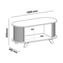 Ver imagem 4 de Mesa de Centro Ripado para Sala de Estar Vivaldi