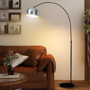 Ver imagem 4 de Luminária Piso Chão 190cm Base Mármore Ajustável Arco Coluna Pedestal Gimpo Pf-06-bbs