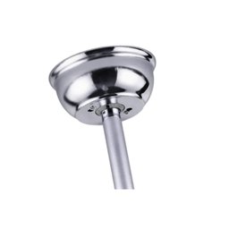Ventilador Teto Retrátil Lustre Cristal Led Prata Controle Remoto - 5