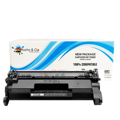 Toner Compatível Cf258a 58a M428fdw M404dw M428 com Chip 3k