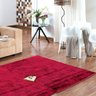 Tapete para Sala Quarto Classic Peludo/Felpudo Retangular 140x100cm Casen Cor: Vermelho - 1