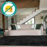 Tapete para Sala Belos Pelos Antialérgico Retangular Diversas Cores e Tamanho Casen Cor: Preto;Taman - 1