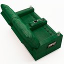 Ver mais imagens de Poltrona de Cinema Reclinável 2 Lugares Baú Usb Mallie Fh9 Pu Verde Musgo - Mpozenato