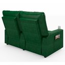 Ver imagem 7 de Poltrona de Cinema Reclinável 2 Lugares Baú Usb Mallie Fh9 Pu Verde Musgo - Mpozenato