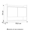 Ver imagem 4 de Armário de Cozinha Aéreo 71cm 2 Portas 1 Nicho Ceci M24 Preto - Mpozenato