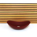 Ver imagem 2 de CUBA DE VIDRO OVAL 55CM VERMELHO FOSCO COM VALVULA