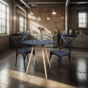 Ver imagem 1 de Conj Mesa Eames Dsw 70cm Redondo com 2 Cad Paris Tp Preto - Preto