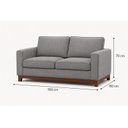 Ver imagem 2 de Sofá Suiça 3 Lugares 180cm Linho Cinza com Base Madeira Maciça Premium Belufan Móveis