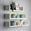 Ver imagem 2 de Jogo 3 Prateleiras U Mdf Branco Nicho Bebe Sala Quarto Cozinha