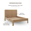 Ver imagem 4 de Cama Queen 100% Madeira Maciça Nest Marrom/Tauari