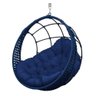 Cadeira Balanço Ninho Suspenso em Corda Náutica Luxo Azul/azul - 1