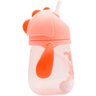Copo Infantil com Tampa Canudo e Alça Dinossauro Rosa 240 Ml - 6