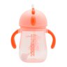 Copo Infantil com Tampa Canudo e Alça Dinossauro Rosa 240 Ml - 1