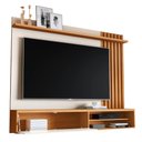Ver imagem 1 de Painel Ripado para Tv Rack Suspenso Sala Off White Nature
