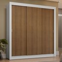 Ver imagem 1 de Guarda-roupa Casal 3 Portas de Correr Branco/rustic Sublime Plus Madesa
