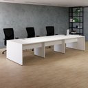 Ver imagem 1 de Conjunto Estação de Trabalho 6 Lugares 360x120cm Branco Yescasa