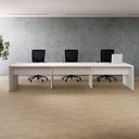 Ver imagem 5 de Conjunto Estação de Trabalho 6 Lugares 360x120cm Branco Yescasa