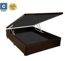 Ver imagem 4 de Cama Base Box Baú Casal Super Black Sintético Marrom + Colchão Casal Super Black D33 28x138x188