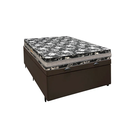 Ver imagem 3 de Cama Base Box Baú Casal Super Black Sintético Marrom + Colchão Casal Super Black D33 28x138x188