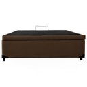 Ver imagem 5 de Cama Base Box Baú Casal Super Black Sintético Marrom + Colchão Casal Super Black D33 28x138x188