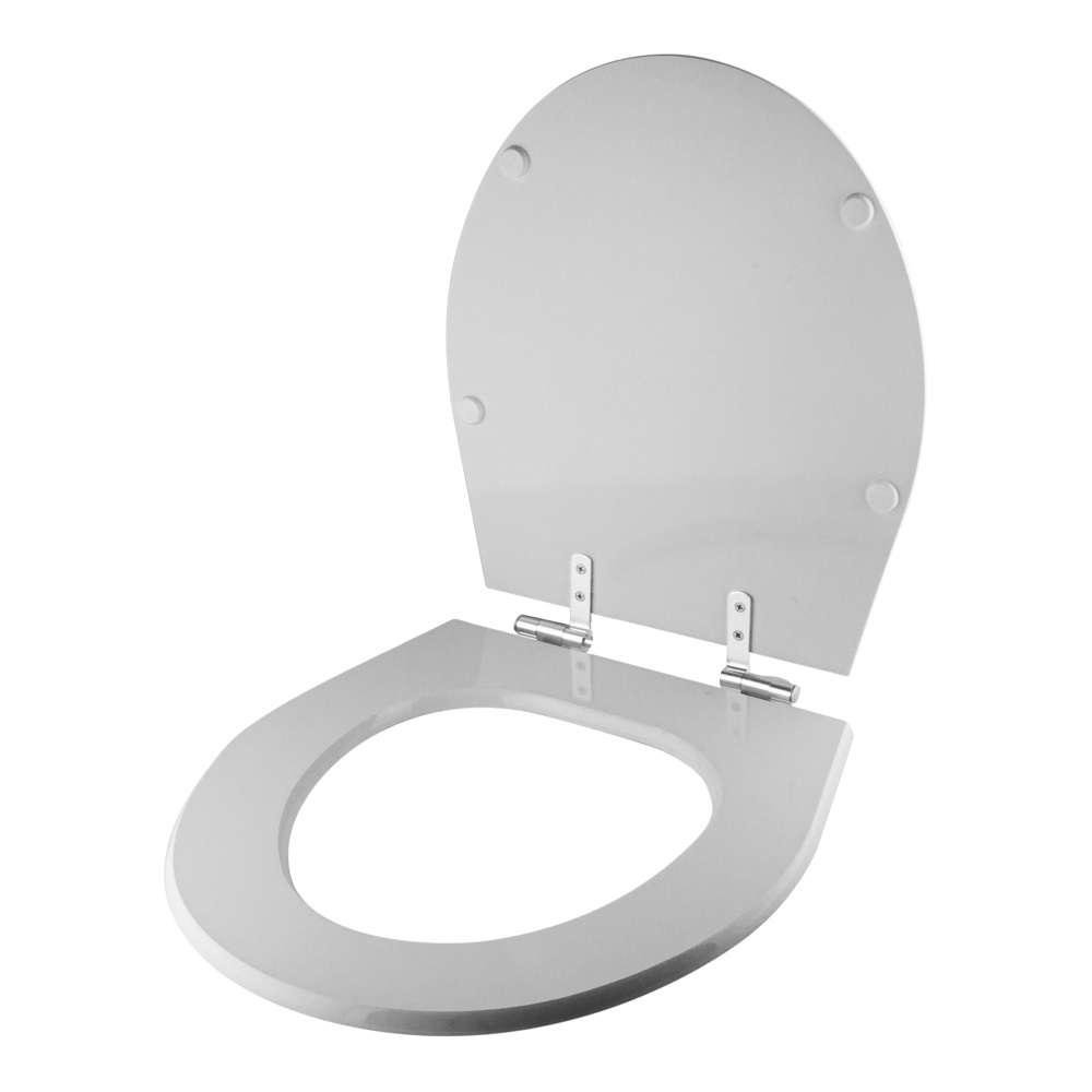 Assento Sanitário com Amortecedor Ritz Cinza Real para Vaso Deca - 2