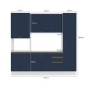 Ver imagem 4 de Cozinha Compacta com Kit Forno Celeste Kappesberg 100% Mdf Branco/azul 240cm