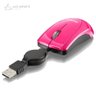 Mouse Usb Mini-retrátil Multilaser Bom e Barato Rosa Preto - 2