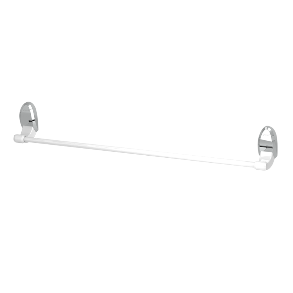Porta Toalha para Banheiro Linha Delicato Cor Branco e Cromado Durín - 1