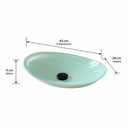 Ver imagem 3 de Cuba 4020 Canoa Oval 43cm de Vidro Temperado 10mm Br