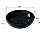 Ver imagem 4 de Cuba de Vidro Temperado 10mm Redonda 30cm Preto – Pia de Banheiro 2029 Lavabo Apoio Sobrepor