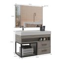 Ver imagem 5 de Gabinete Banheiro com Cuba e Espelheira 80cm Multimóveis Vcr10071 - Marmo Crema Marmo Crema