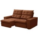 Ver imagem 7 de Sofá Retrátil Reclinável para Sala 3 Lugares 210cm Vincent F04 Veludo Terracota - Lyam Decor