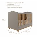 Ver imagem 7 de Jogo de Quarto Infantil Cômoda Casinha 1 Porta e Berço Americano Mimo Fendi/nature - Permóbili