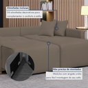 Ver mais imagens de Sofá Cama Retrátil e Reclinável 2 Lugares 180cm Pés Madeira Maciça Júlia Yescasa