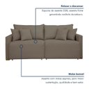 Ver imagem 7 de Sofá Cama Retrátil e Reclinável 2 Lugares 180cm Pés Madeira Maciça Júlia Yescasa