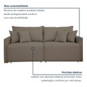 Ver imagem 5 de Sofá Cama Retrátil e Reclinável 2 Lugares 180cm Pés Madeira Maciça Júlia Yescasa