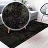 Tapete para Sala/Quarto Felpudo Cronos Casen 100x140cm Preto - 2