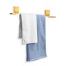 Porta Toalha de Banho Rosto Dourado Fosco Fixação sem Furo - 2