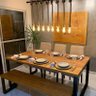 Mesa Jantar Madeira Pés de Ferro Estilo Industrial 1,30 mts - 1