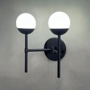 Ver imagem 2 de Arandela Luminária de Parede Moderna de 2 Globo de Vidro 12cm Decoração Casa Sala Quarto Banheiro