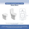 Assento Sanitário Tampa de Vaso Branco Resina Poliester Nexo para Bacia Roca - 3
