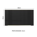 Ver imagem 3 de Armário Aéreo Madesa Lux 60 cm 1 Porta Basculante Rustic/Preto