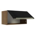 Ver imagem 6 de Armário Aéreo Madesa Lux 60 cm 1 Porta Basculante Rustic/Preto