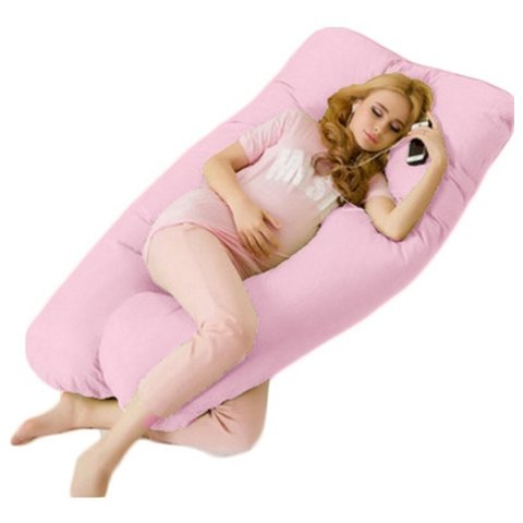 Almofada Extra Grande P/grávida Dormir De Lado Envio Rápido - Rosa