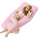 Ver imagem 1 de Almofada Extra Grande P/grávida Dormir De Lado Envio Rápido - Rosa
